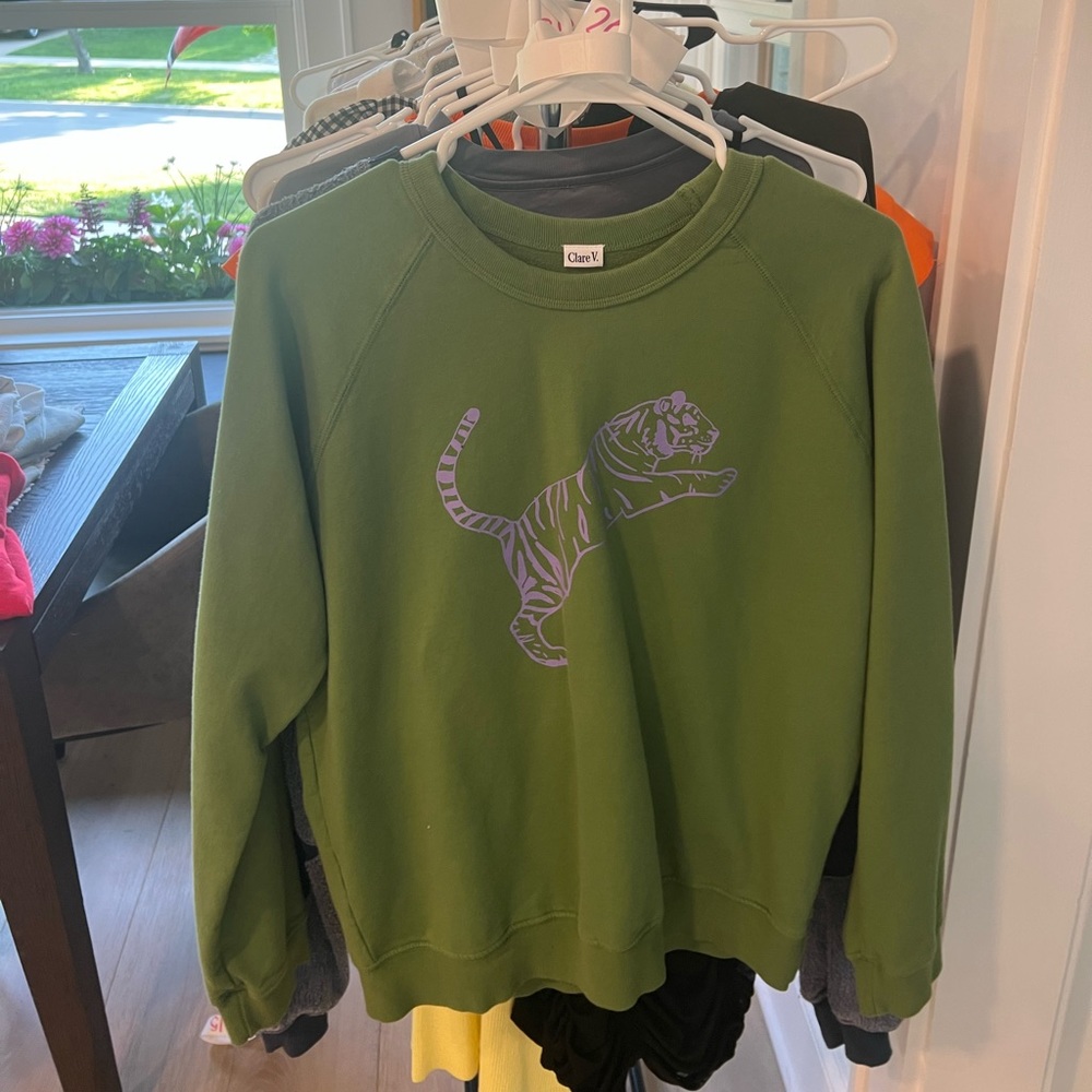 Tiger crewneck brand Clare V